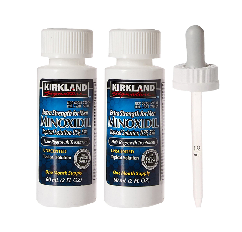 MINOXIDIL KIRKLAND 5% ORIGINAL - 2 meses (2 Frascos de 60ml)