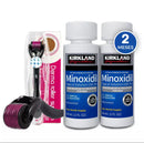 Combo 2 Frascos Minoxidil  Kirkland+ 1 Dermaroller 0.5mm -PRONTA ENTREGA