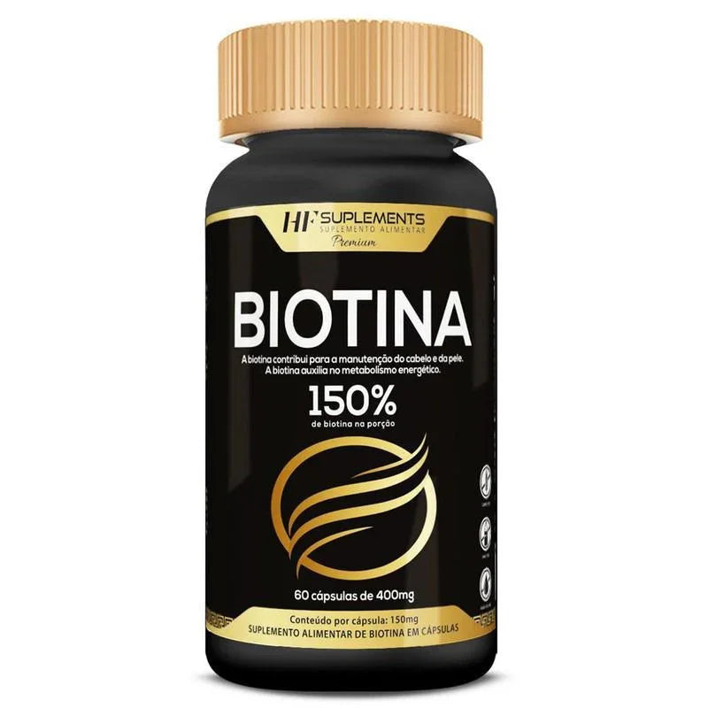 Biotina Premium – Potencializador | Auxilia no tratamento com Minoxidil (60 cápsulas)