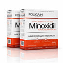 Minoxidil Foligain 5% original - 2 caixas com 3 frascos de 60 ml cada, totalizando 6 frascos